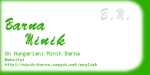 barna minik business card